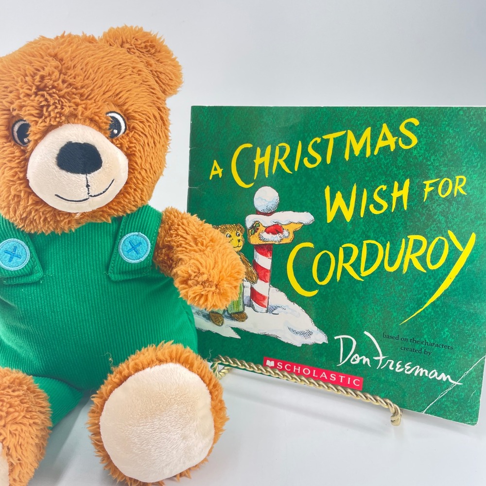 Corduroy Bear Kohl's Cares 14" Plush Sewn Eyes Christmas Wish for Corduroy Book